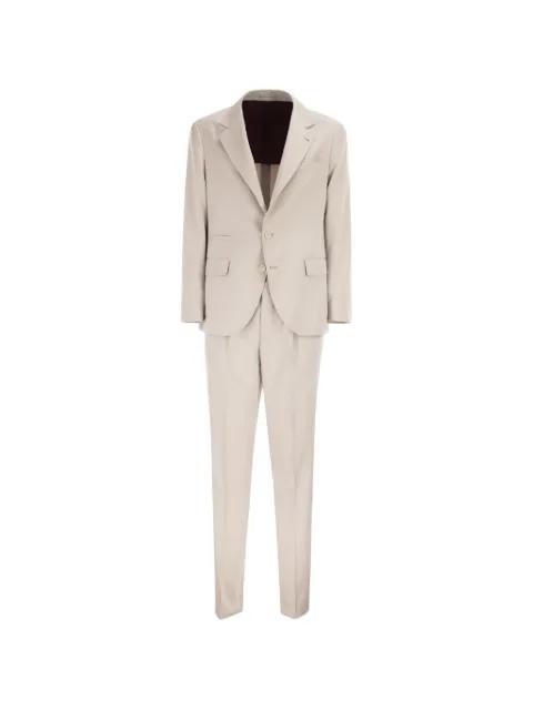 two-button pleated suit by BRUNELLO CUCINELLI