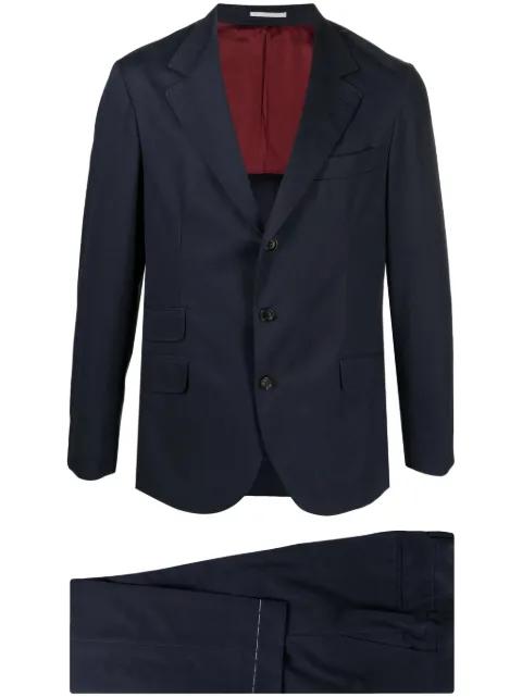 two-piece cotton-cashmere suit by BRUNELLO CUCINELLI