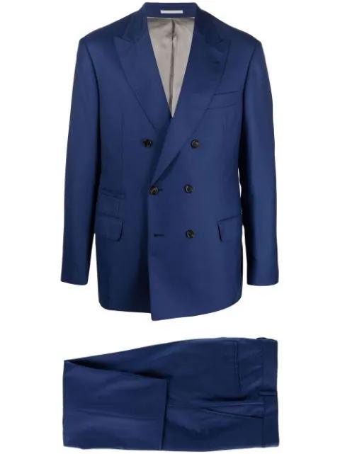two-piece tailored double-breasted suit by BRUNELLO CUCINELLI