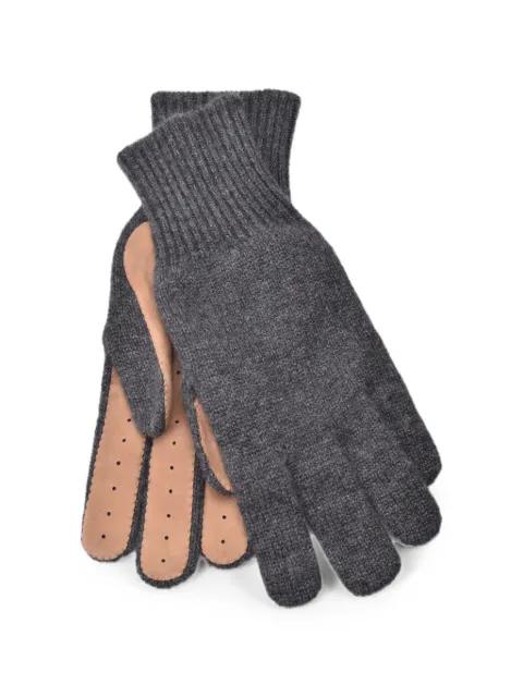 two-tone perforated gloves by BRUNELLO CUCINELLI