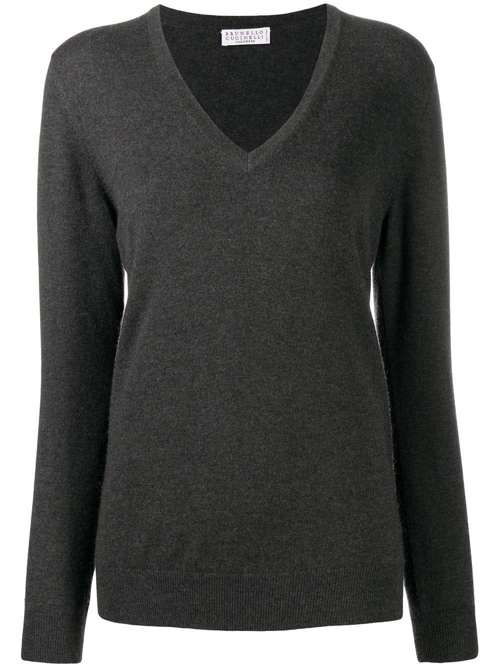 v-neck cashmere jumper by BRUNELLO CUCINELLI
