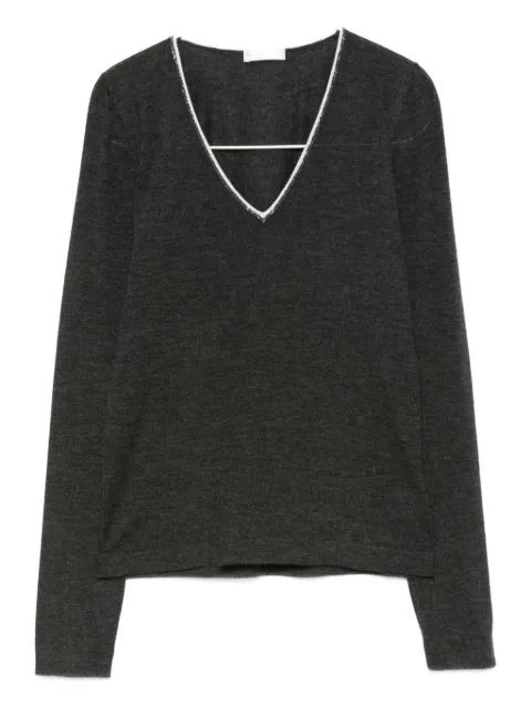 v-neck embellished sweater by BRUNELLO CUCINELLI