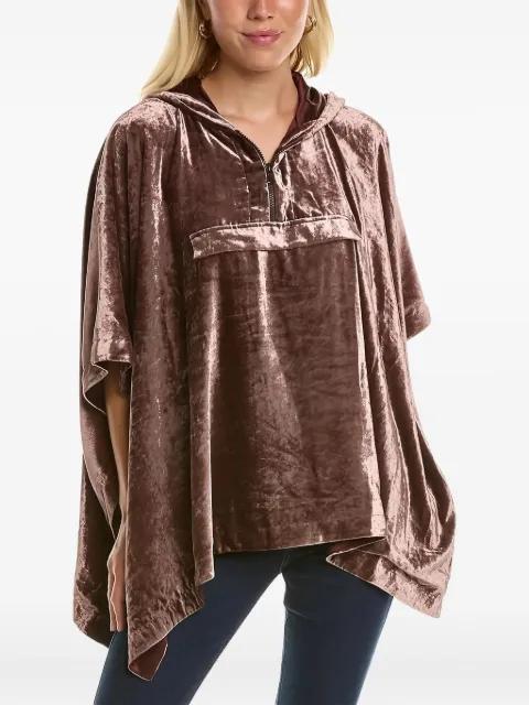 velvet hoodied poncho by BRUNELLO CUCINELLI