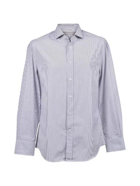 vertical-stripe long-sleeve shirt by BRUNELLO CUCINELLI