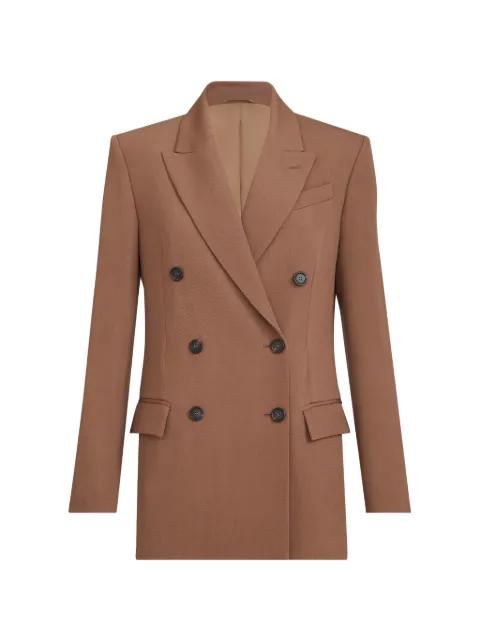 virgin-wool and viscose tricotine blazer with monili by BRUNELLO CUCINELLI