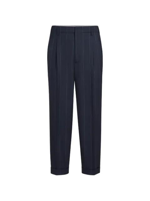 virgin-wool chalk-stripe trousers with double pleats by BRUNELLO CUCINELLI