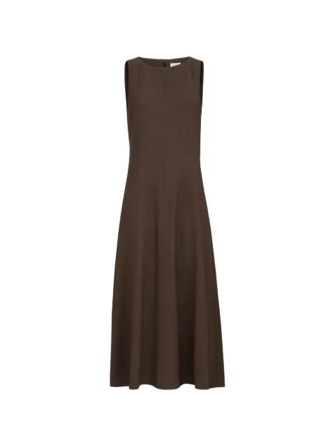 virgin-wool fluid twill flared dress by BRUNELLO CUCINELLI