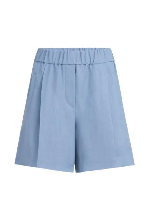 viscose and linen fluid twill baggy shorts by BRUNELLO CUCINELLI