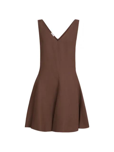 viscose and linen fluid twill mini dress by BRUNELLO CUCINELLI
