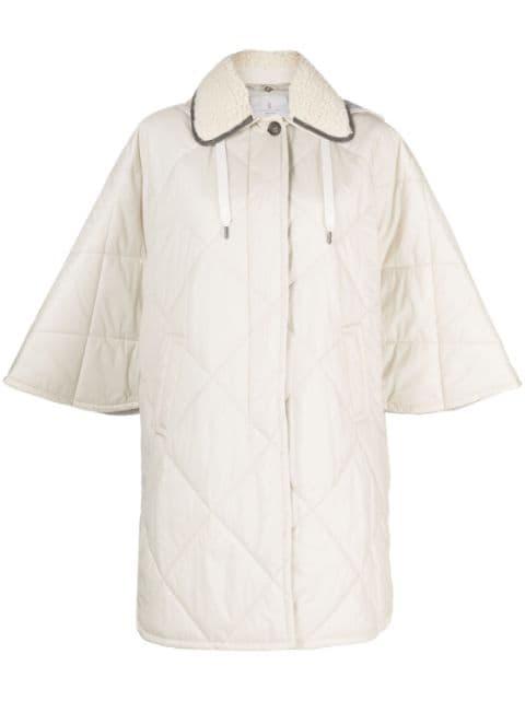 wide-sleeve quilted coat by BRUNELLO CUCINELLI