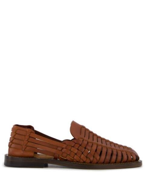 woven leather sandals by BRUNELLO CUCINELLI