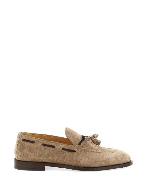 woven leather tassel loafers by BRUNELLO CUCINELLI