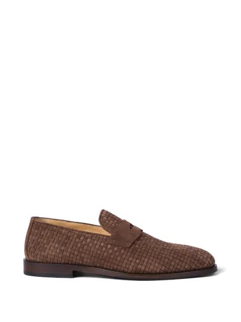 woven suede penny loafers by BRUNELLO CUCINELLI
