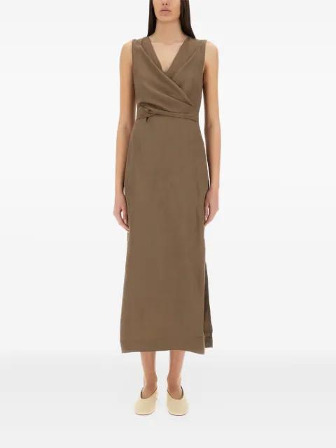 wrap-effect sleeveless dress by BRUNELLO CUCINELLI
