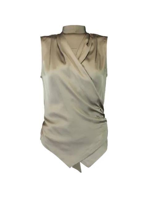 wrap sleeveless blouse by BRUNELLO CUCINELLI