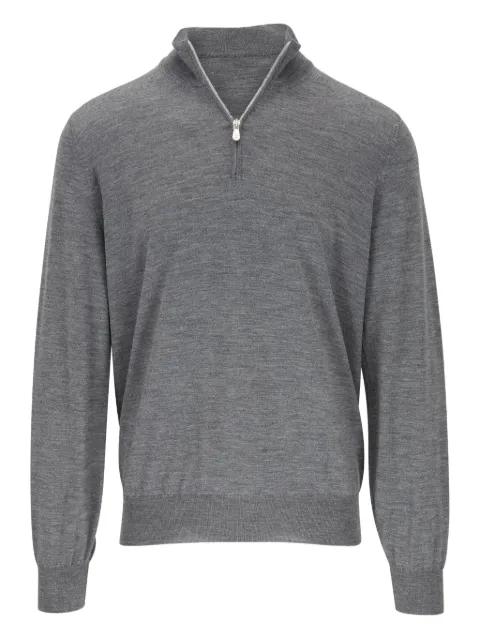 zip-detail sweater by BRUNELLO CUCINELLI