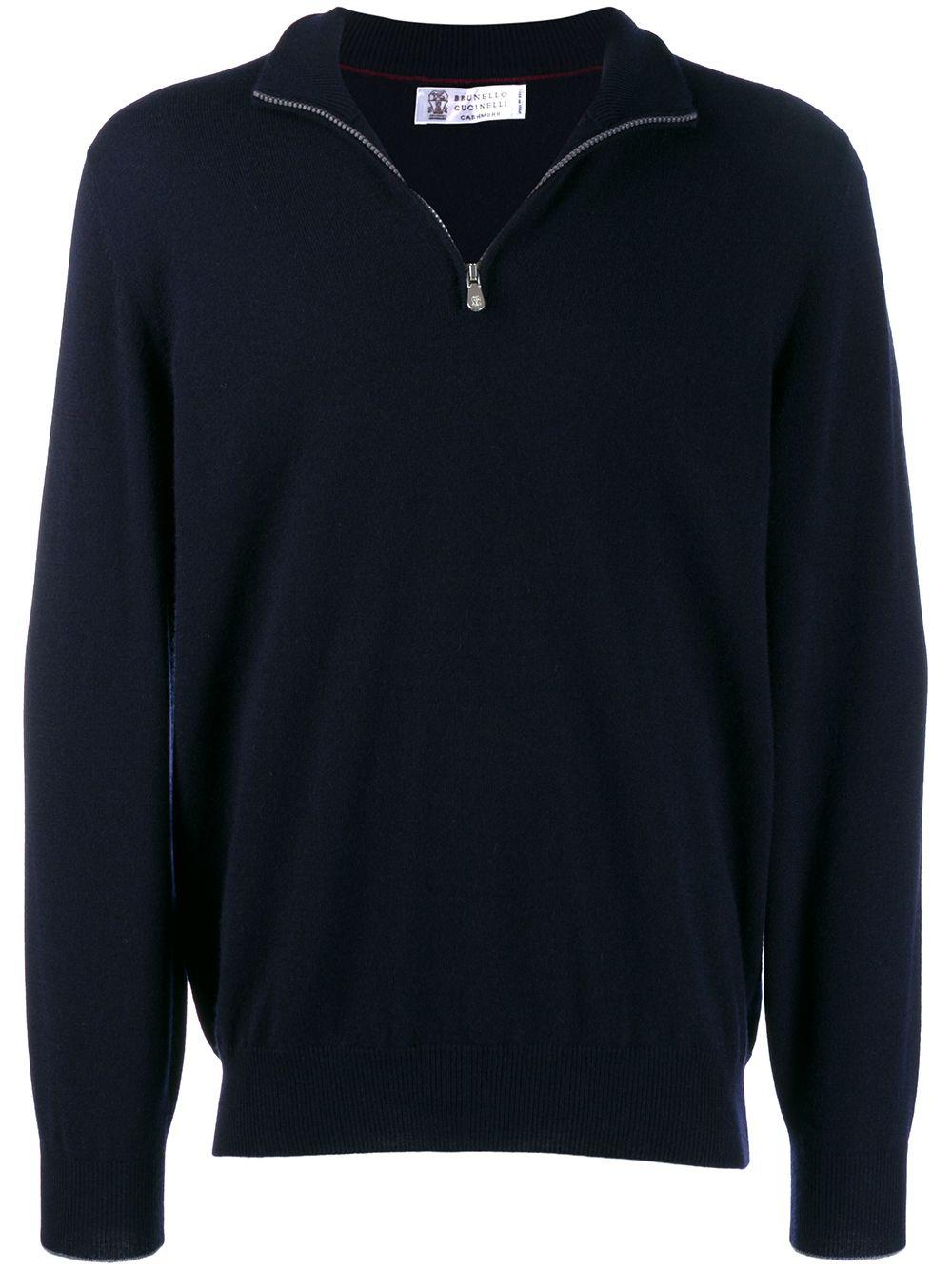 zip-fastening cashmere sweater by BRUNELLO CUCINELLI