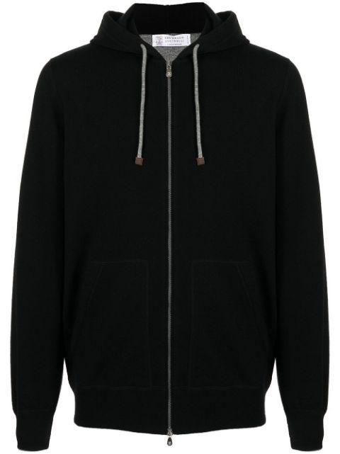 zip-front cashmere hoodie by BRUNELLO CUCINELLI