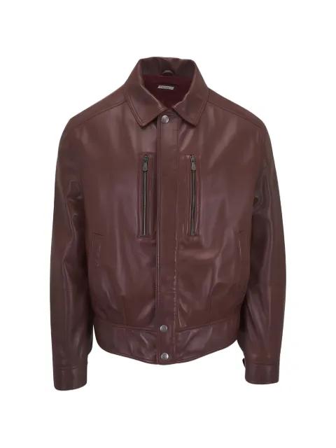 zip leather jacket by BRUNELLO CUCINELLI
