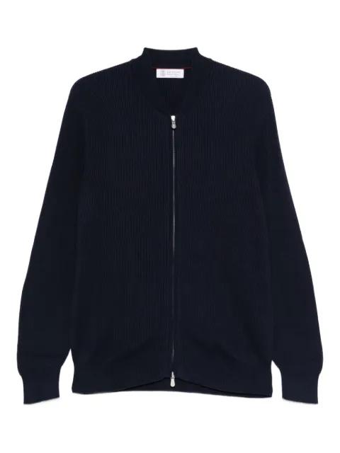 zip ribbed sweater by BRUNELLO CUCINELLI