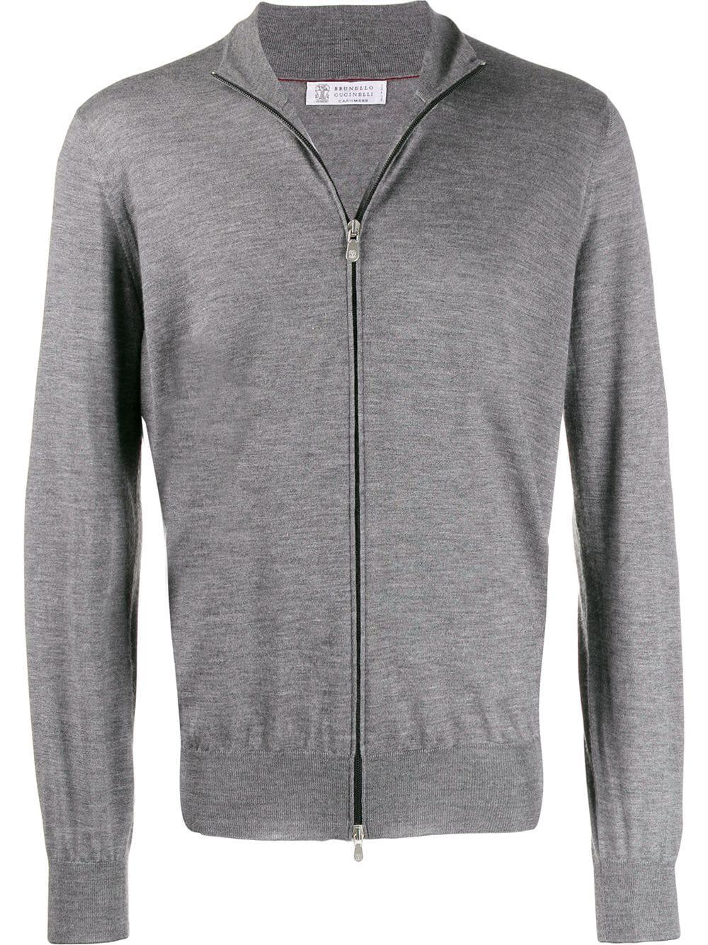 zip-up knit cardigan by BRUNELLO CUCINELLI