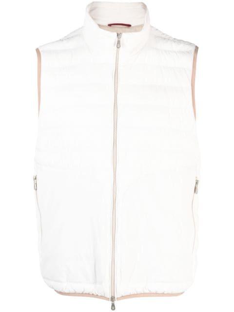 zip-up padded gilet by BRUNELLO CUCINELLI