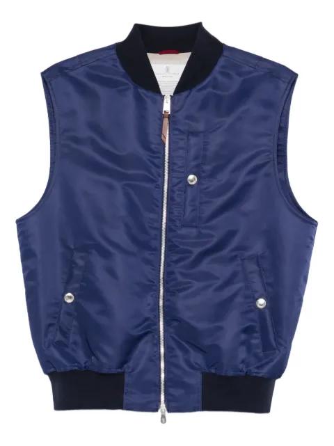 zip-uppadded gilet by BRUNELLO CUCINELLI