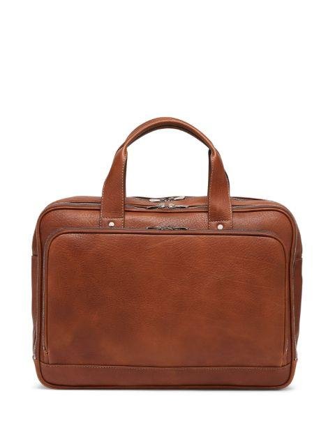 zipped leather briefcase by BRUNELLO CUCINELLI