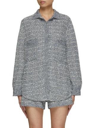 Oversize Tweed Knit Shirt by BRUNO MANETTI