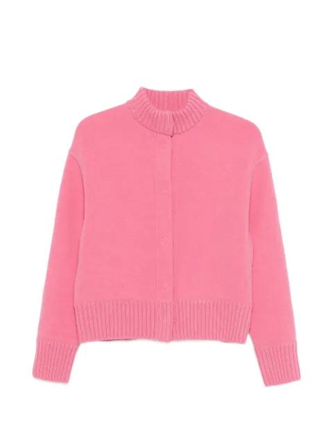 mock-neck cardigan by BRUNO MANETTI