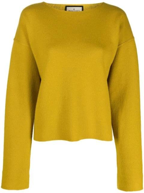 round-neck knitted top by BRUNO MANETTI