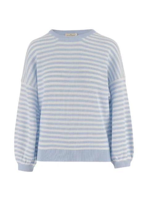 striped crew-neck top by BRUNO MANETTI