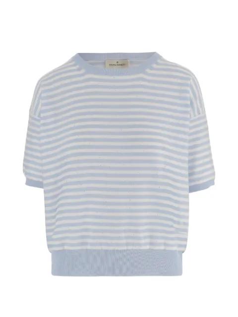 striped-pattern crew-neck sweater by BRUNO MANETTI