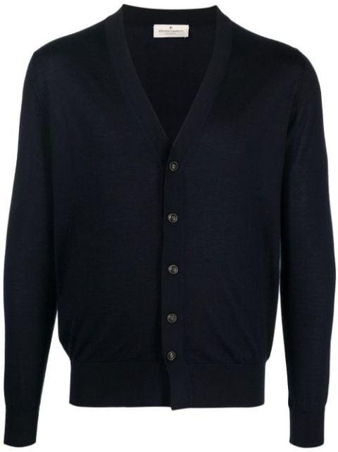 v-neck button-up cardigan by BRUNO MANETTI