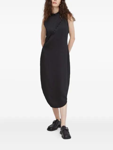 button-detail asymmetric day dress by BRUUNS BAZAAR