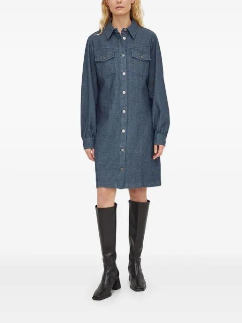 collared mini shirt dress by BRUUNS BAZAAR