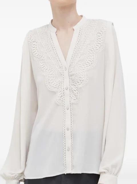 lace-detail blouse by BRUUNS BAZAAR