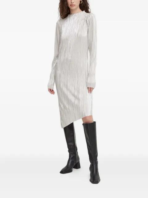 metallic-effect asymmetric dress by BRUUNS BAZAAR