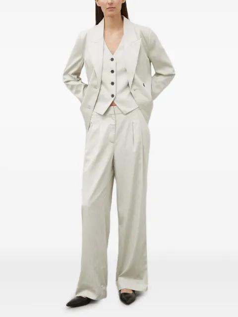 pinstripe double-breasted suit jacket by BRUUNS BAZAAR