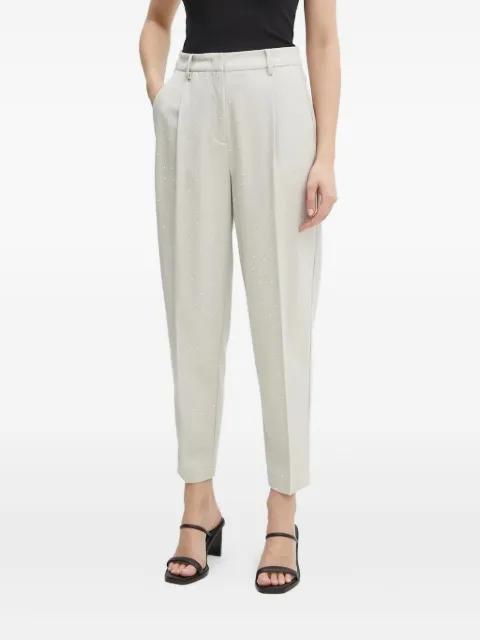 pleated embellished tailored trousers by BRUUNS BAZAAR