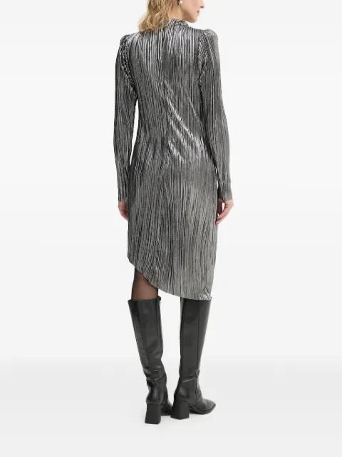 pleated puff-sleeve midi dress by BRUUNS BAZAAR