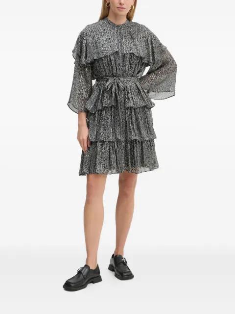 pleated ruffled mini dress by BRUUNS BAZAAR