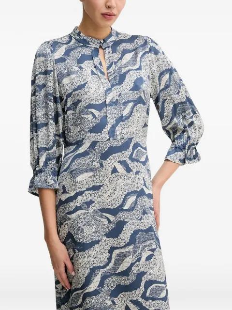 puff-sleeve abstract-print dress by BRUUNS BAZAAR