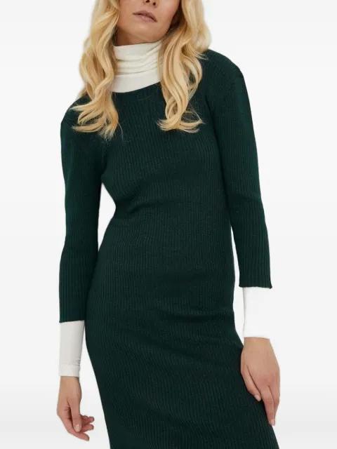 ribbed side-split midi dress by BRUUNS BAZAAR