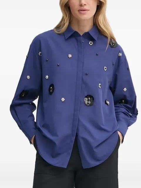 sequin-embellished crystal-detail shirt by BRUUNS BAZAAR