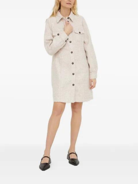 tweed mini shirt dress by BRUUNS BAZAAR