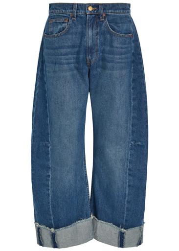 Relaxed Cuffed Lasso barrel-leg jeans by BSIDES
