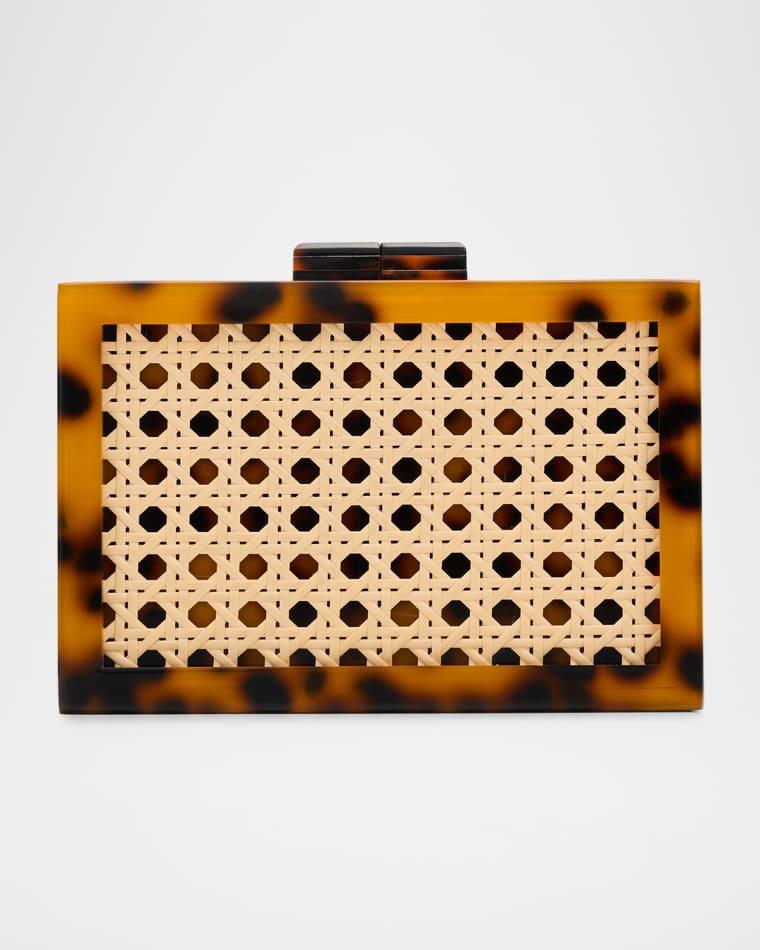 Anyssa Cane Webbing & Acrylic Clutch Bag by BTB LOS ANGELES