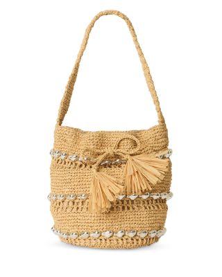Atlas Raffia Bucket Bag by BTB LOS ANGELES