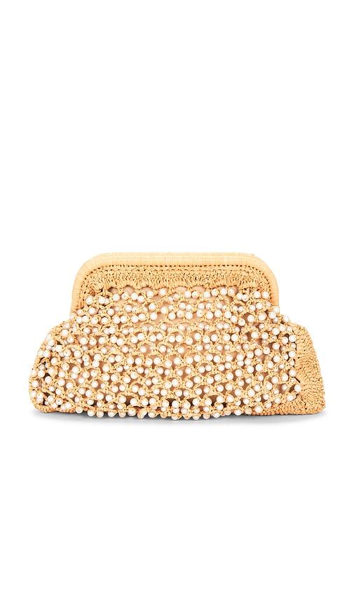 BTB Los Angeles Brandie Clutch in Neutral by BTB LOS ANGELES